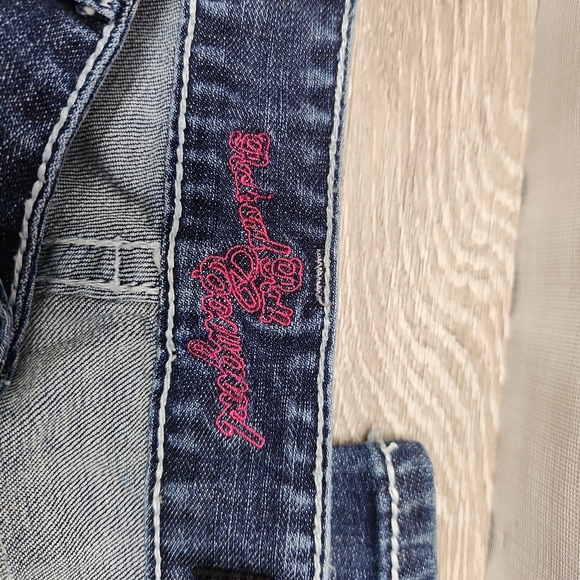 Rock and Roll Cowgirl Jeans 29 x 32 Skinny Jean Rhinestone - Picture 7 of 9